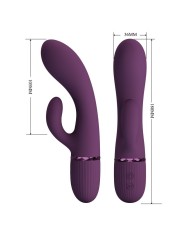 PRETTY LOVE MARGIE VIBRADOR RABBIT RECARGABLE 10 FUNCIONES MORADO