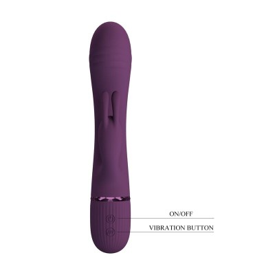 PRETTY LOVE ROCCO VIBRADOR RABBIT RECARGABLE 10 FUNCIONES MORADO