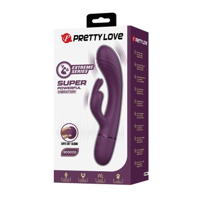 PRETTY LOVE ROCCO VIBRADOR RABBIT RECARGABLE 10 FUNCIONES MORADO