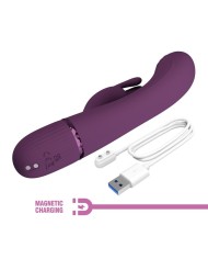 PRETTY LOVE ROCCO VIBRADOR RABBIT RECARGABLE 10 FUNCIONES MORADO