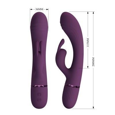 PRETTY LOVE ROCCO VIBRADOR RABBIT RECARGABLE 10 FUNCIONES MORADO