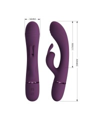 PRETTY LOVE ROCCO VIBRADOR RABBIT RECARGABLE 10 FUNCIONES MORADO
