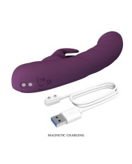 PRETTY LOVE HARPER VIBRADOR RABBIT RECARGABLE 10 FUNCIONES MORADO