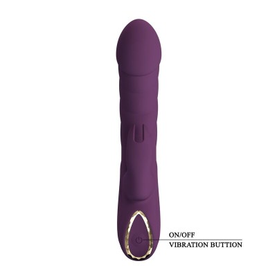 PRETTY LOVE HARPER VIBRADOR RABBIT RECARGABLE 10 FUNCIONES MORADO