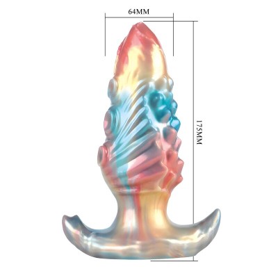 POWER MONSTERS EBON LEVIATHAN PLUG ANAL HINCHABLE FANTASIA TRICOLOR 18 CM
