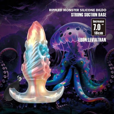 POWER MONSTERS EBON LEVIATHAN PLUG ANAL HINCHABLE FANTASIA TRICOLOR 18 CM