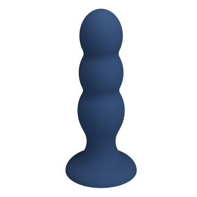 MR PLAY PLUG ANAL CON 3 BOLAS METALICAS Y VENTOSA AZUL