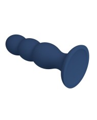 MR PLAY PLUG ANAL CON 3 BOLAS METALICAS Y VENTOSA AZUL