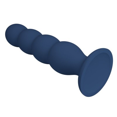 MR PLAY PLUG ANAL CON 4 BOLAS METALICAS Y VENTOSA AZUL