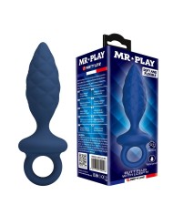 MR PLAY PLUG ANAL TEXTURIZADO CON ANILLA AZUL M