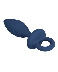 MR PLAY PLUG ANAL TEXTURIZADO CON ANILLA AZUL M