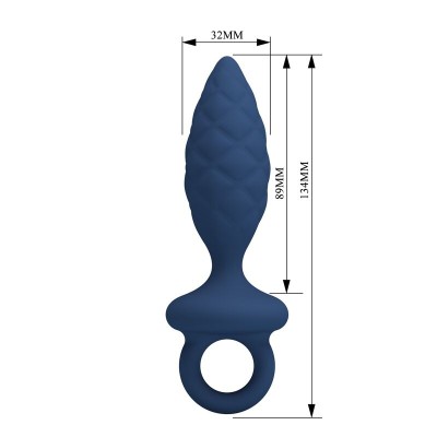 MR PLAY PLUG ANAL TEXTURIZADO CON ANILLA AZUL M