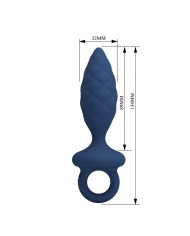 MR PLAY PLUG ANAL TEXTURIZADO CON ANILLA AZUL M