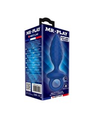 MR PLAY PLUG ANAL TEXTURIZADO CON ANILLA AZUL M