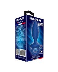 MR PLAY PLUG ANAL TEXTURIZADO CON ANILLA AZUL S
