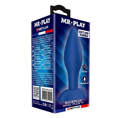 MR PLAY PLUG ANAL CONICO SILICONA AZUL M