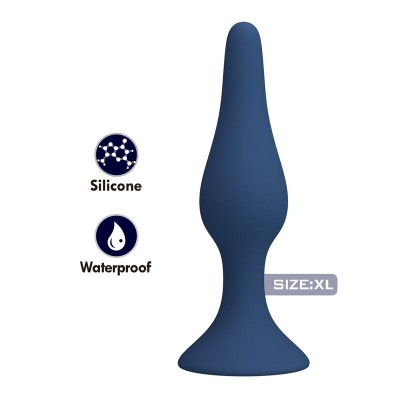 MR PLAY PLUG ANAL CONICO SILICONA AZUL XL