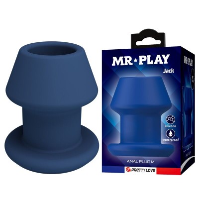 MR PLAY JACK PLUG ANAL HUECO SILICONA AZUL TALLA M