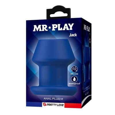 MR PLAY JACK PLUG ANAL HUECO SILICONA AZUL TALLA M
