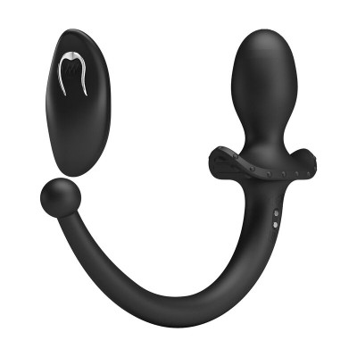MR PLAY VIBRADOR ANAL Y PERINEAL CON CONTROL REMOTO INALAMBRICO NEGRO