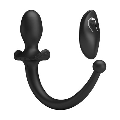 MR PLAY VIBRADOR ANAL Y PERINEAL CON CONTROL REMOTO INALAMBRICO NEGRO