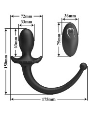 MR PLAY VIBRADOR ANAL Y PERINEAL CON CONTROL REMOTO INALAMBRICO NEGRO