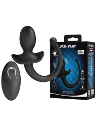MR PLAY VIBRADOR ANAL Y PERINEAL CON CONTROL REMOTO INALAMBRICO NEGRO