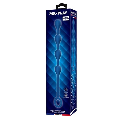 MR PLAY BOLAS ANALES SILICONA AZUL TALLA M 33 CM