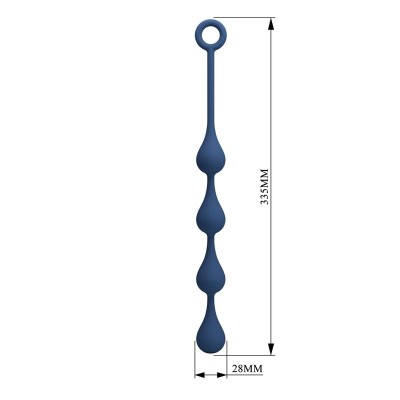 MR PLAY BOLAS ANALES SILICONA AZUL TALLA M 33 CM