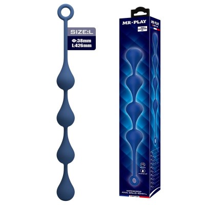 MR PLAY BOLAS ANALES SILICONA AZUL TALLA L 426 CM
