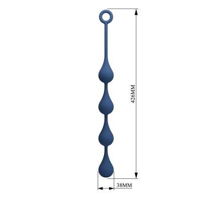 MR PLAY BOLAS ANALES SILICONA AZUL TALLA L 426 CM