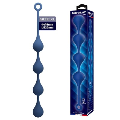 MR PLAY BOLAS ANALES SILICONA AZUL TALLA XL 525 CM