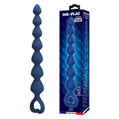 MR PLAY BOLAS ANALES Y PLUG ANAL SILICONA AZUL 267 CM