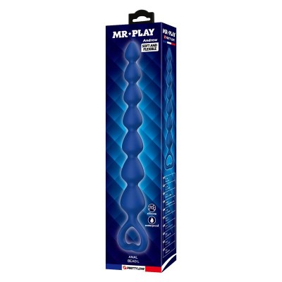 MR PLAY BOLAS ANALES Y PLUG ANAL SILICONA AZUL 267 CM