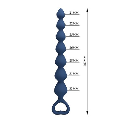 MR PLAY BOLAS ANALES Y PLUG ANAL SILICONA AZUL 267 CM