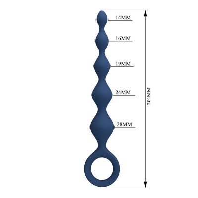 MR PLAY BOLAS ANALES Y PLUG ANAL SILICONA AZUL 204 CM