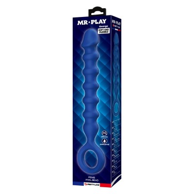 MR PLAY BOLAS ANALES Y PLUG ANAL SILICONA AZUL O 34 CM 285 CM
