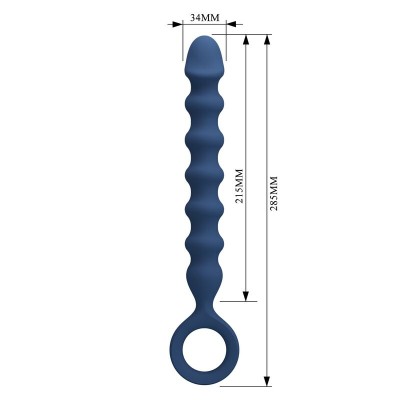 MR PLAY BOLAS ANALES Y PLUG ANAL SILICONA AZUL O 34 CM 285 CM