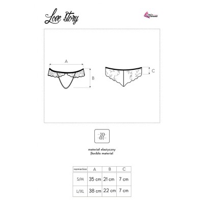 LIVCO CORSETTI FASHION LOVE STORY LC 90679 PANTY CROTCHLESS NEGRO L XL