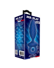 MR PLAY PLUG ANAL TEXTURIZADO CON ANILLA AZUL L