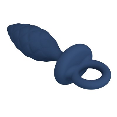 MR PLAY PLUG ANAL TEXTURIZADO CON ANILLA AZUL L