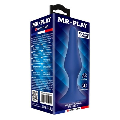 MR PLAY PLUG ANAL SLIM SILICONA AZUL L