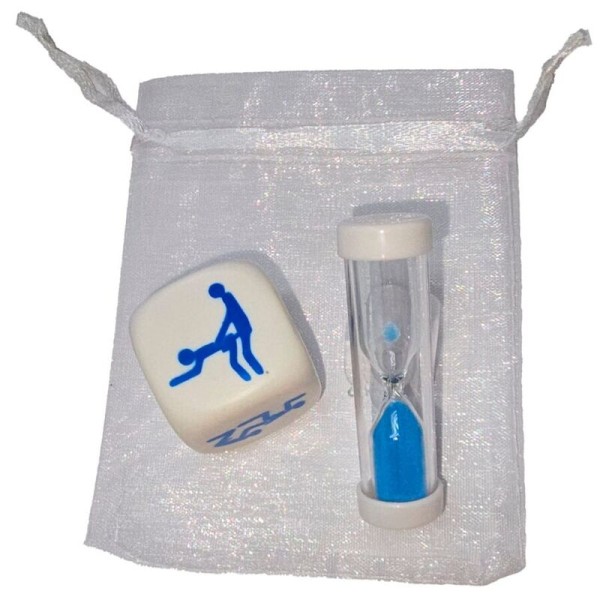 DIABLO PICANTE DADO KAMASUTRA DE POSTURAS PARA CHICOS CON RELOJ DE ARENA