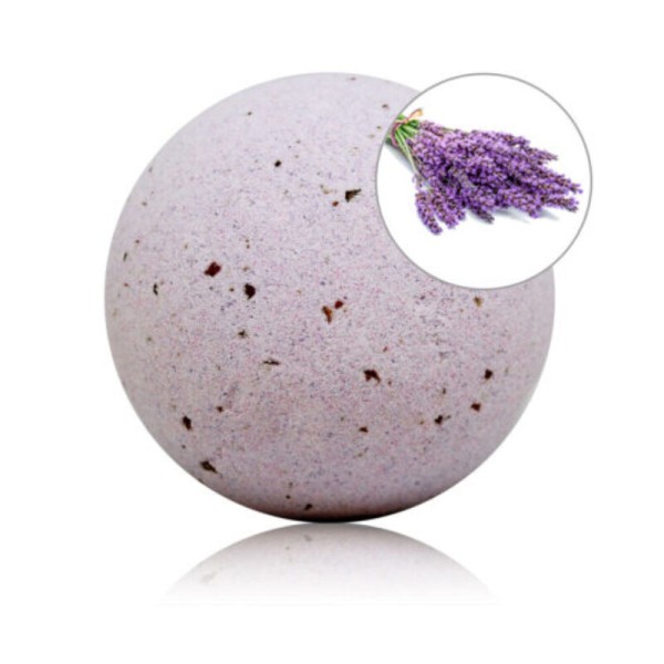 TALOKA BOMBA DE BANO CON AROMA LAVANDA Y PETALOS DE ROSA