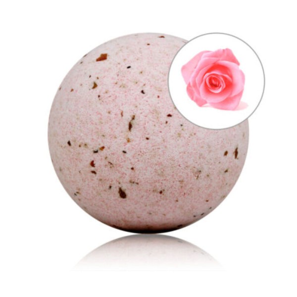 TALOKA BOMBA DE BANO CON AROMA ROSAS Y PETALOS DE ROSA