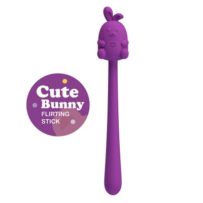 PRETTY LOVE VIBRADOR FLEXIBLE CUTE BUNNY FLIRTING STICK RECARGABLE USB MORADO