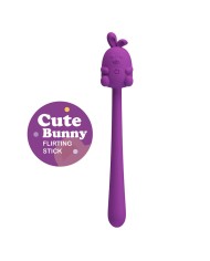 PRETTY LOVE VIBRADOR FLEXIBLE CUTE BUNNY FLIRTING STICK RECARGABLE USB MORADO