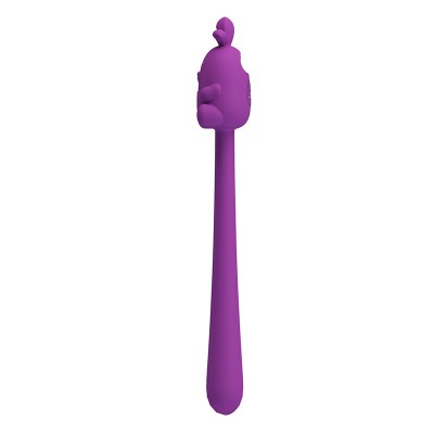 PRETTY LOVE VIBRADOR FLEXIBLE CUTE BUNNY FLIRTING STICK RECARGABLE USB MORADO