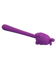 PRETTY LOVE VIBRADOR FLEXIBLE CUTE BUNNY FLIRTING STICK RECARGABLE USB MORADO