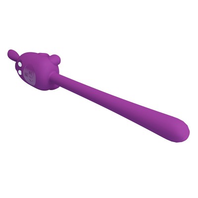 PRETTY LOVE VIBRADOR FLEXIBLE CUTE BUNNY FLIRTING STICK RECARGABLE USB MORADO